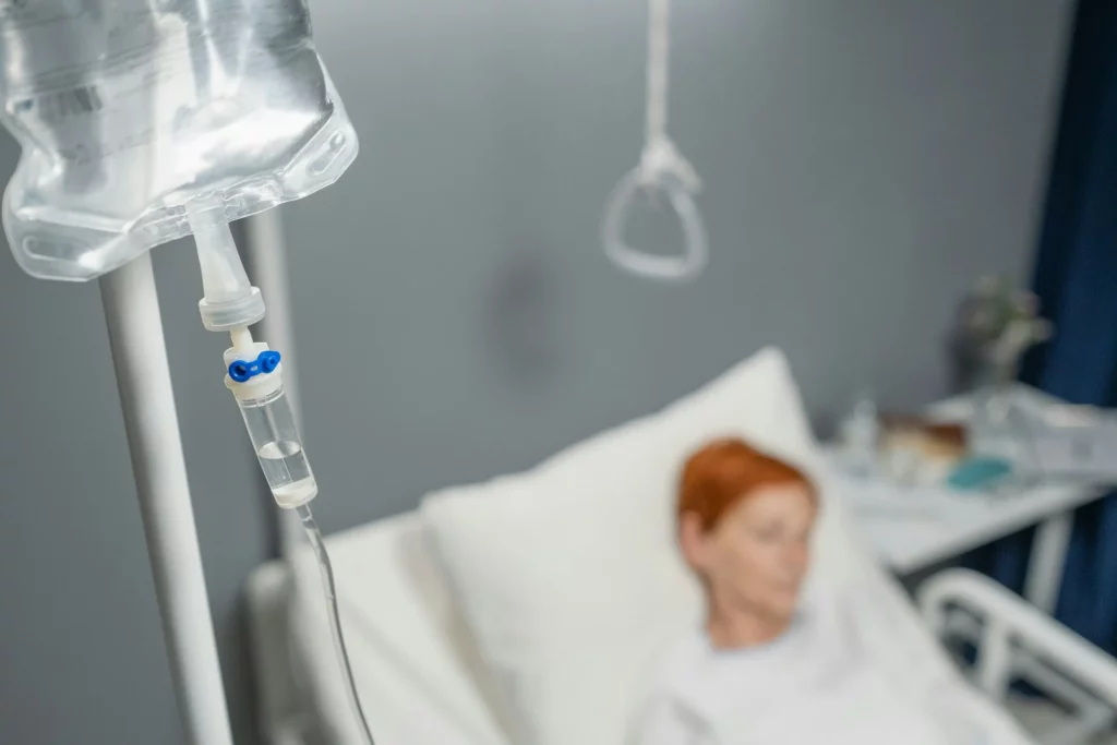 patient in hospital bed