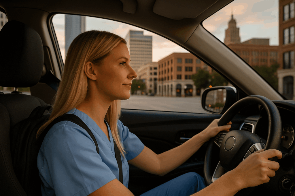 Travel nurses commuting