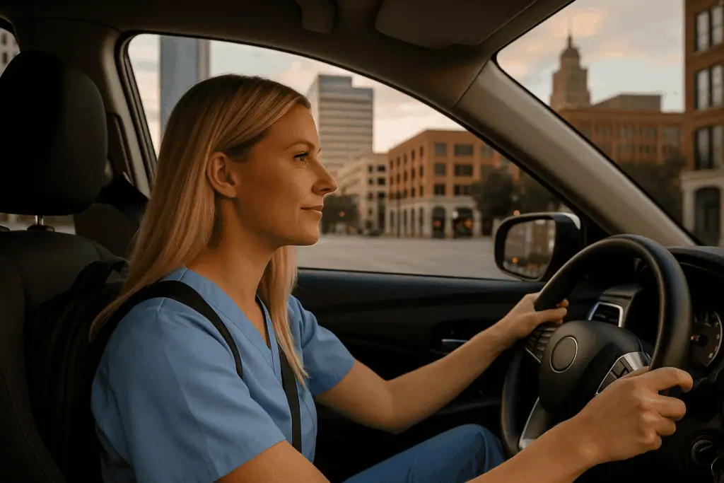 Travel nurses commuting