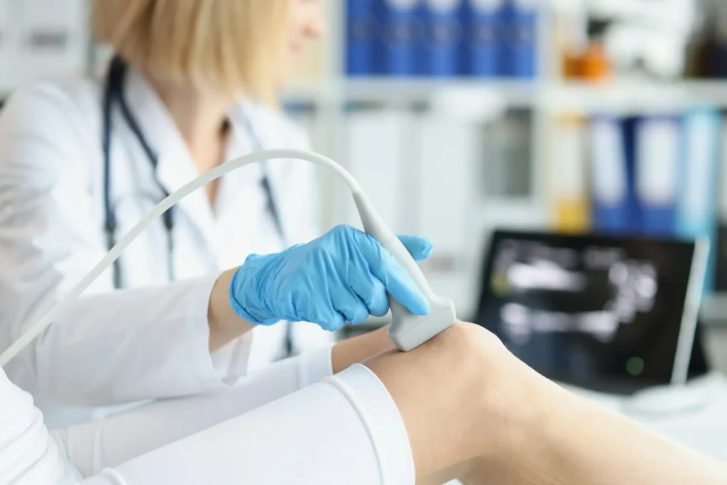 photo - an ultrasound travel technician working